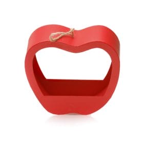 Cutie în formă de măr cu mâner - roșu 2 - craftup.ro