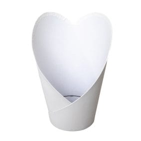 Coșuleț în formă de inimă - alb 1 - craftup.ro