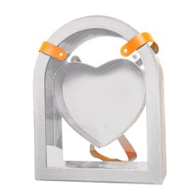 Cutie cu mâner și inimă în interior - alb 1 - craftup.ro