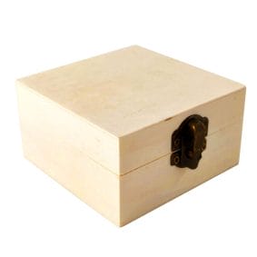 Cutie pătrată din lemn mică 8x8x4cm 1