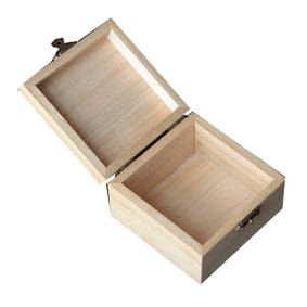 Cutie pătrată din lemn mică 8x8x4cm 2