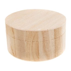 Cutie rotundă din lemn medie 11,5x7cm 1