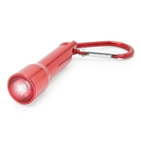 Lanternă LED mini cu breloc carabină - roșu 1